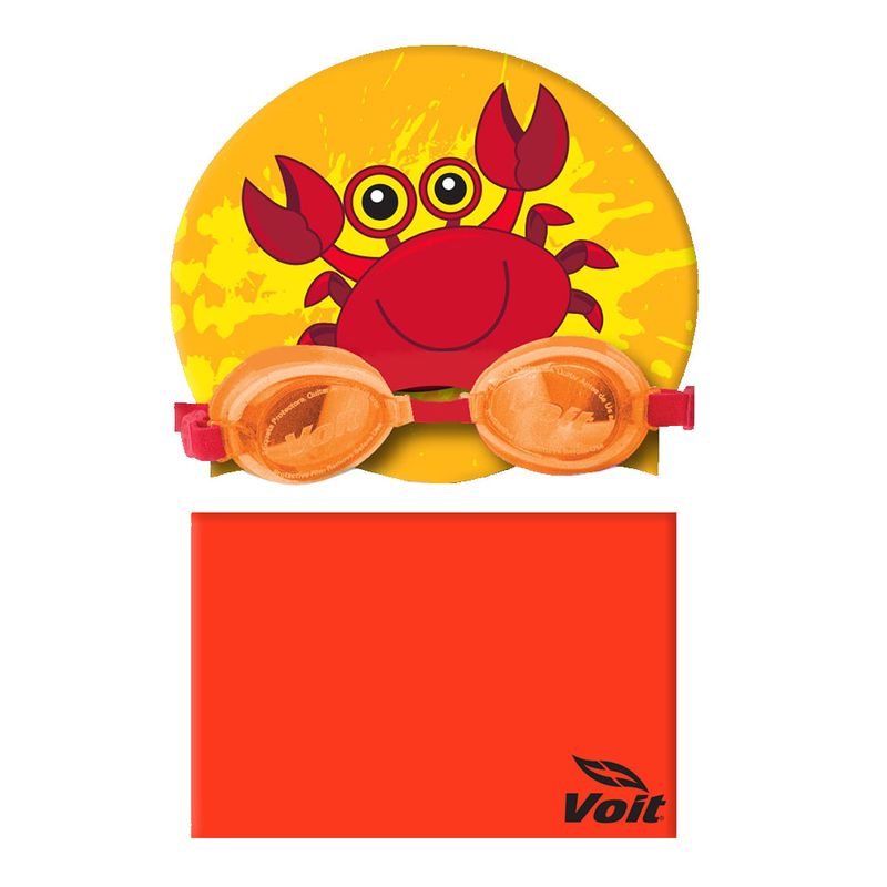 Set-Acuatico-Kids-Gorra---Goggle---Toalla-Explorer-Naranja