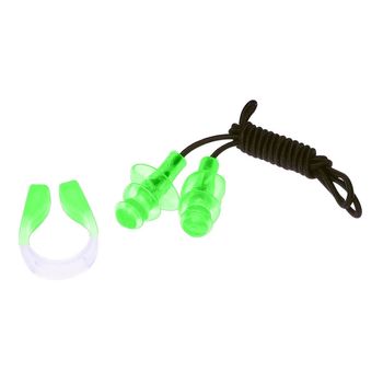 Set de Natación Adulto Tapones + Naricera Verde