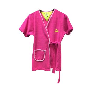 Bata Toalla Kids para Natación Talla L Rosa