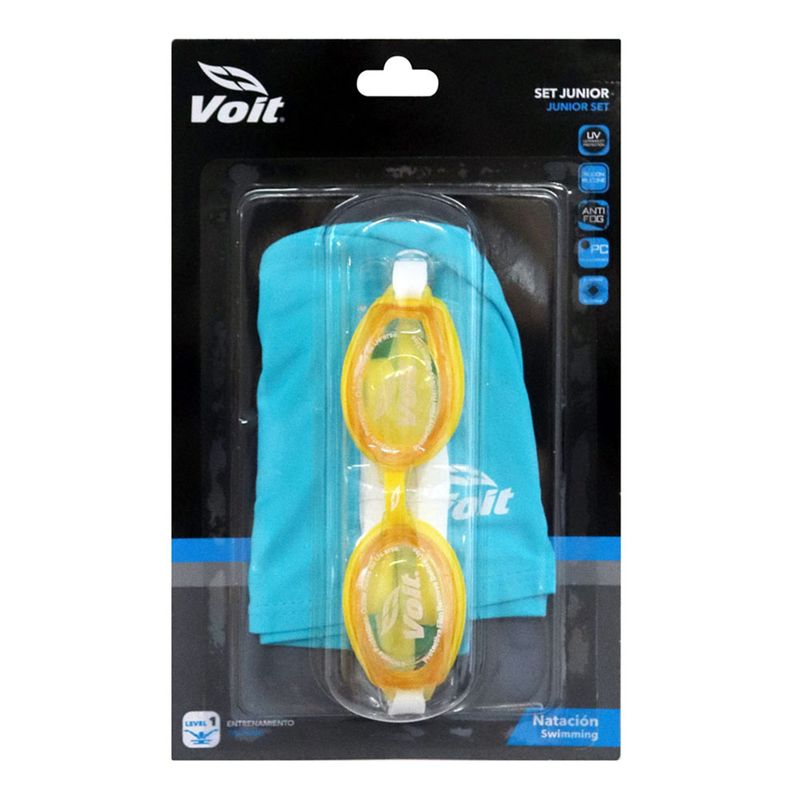 Set-de-Natacion-Junior-Gorra---Goggle-Summer-Pack-IV-Amarillo