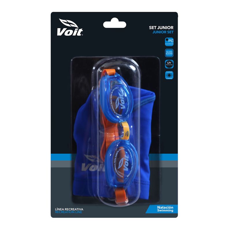 Set-de-Natacion-Junior-Gorra---Goggle-Summer-Pack-II-Azul