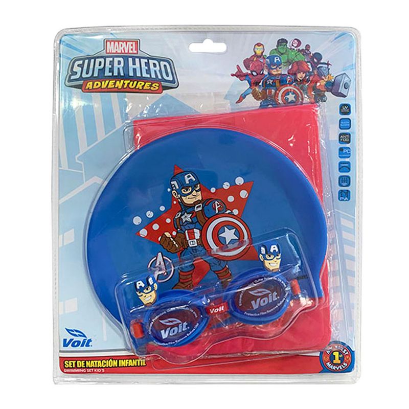 Set-de-Natacion-Kids-Goggle---Gorra---Toalla-Capitan-America