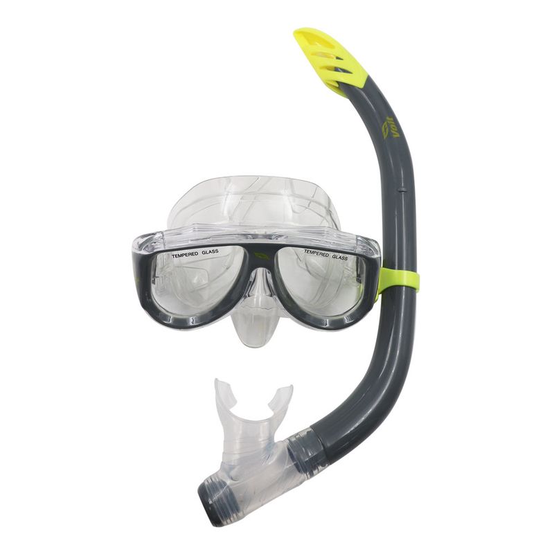 set-acuatico-senior-visor-snorkel-gris