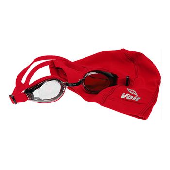 Set de Natación Adulto Gorra + Goggle Summer Pack Rojo