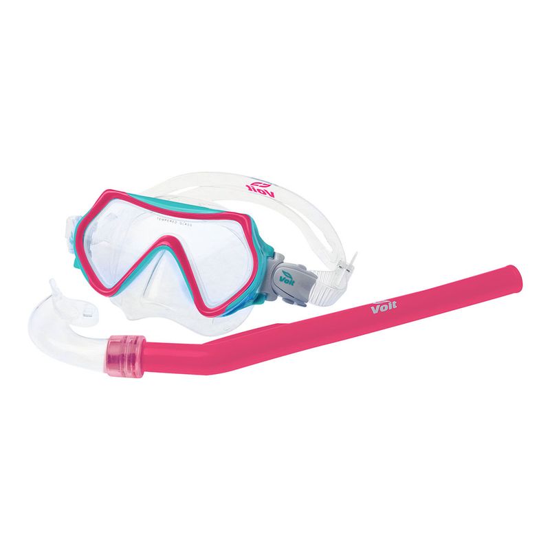 set-acuatico-junior-visor-snorkel-rosa