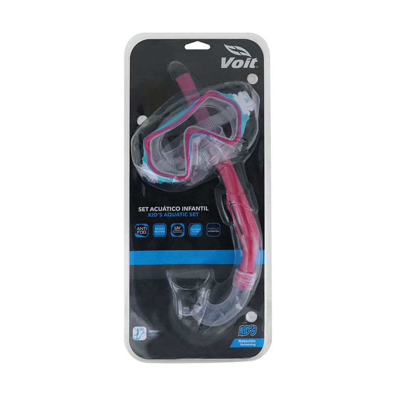 set-acuatico-junior-visor-snorkel-rosa