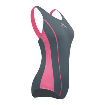 Traje de Baño Maillot Básico Adulto Gris Talla 34